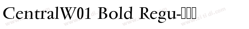 CentralW01 Bold Regu字体转换